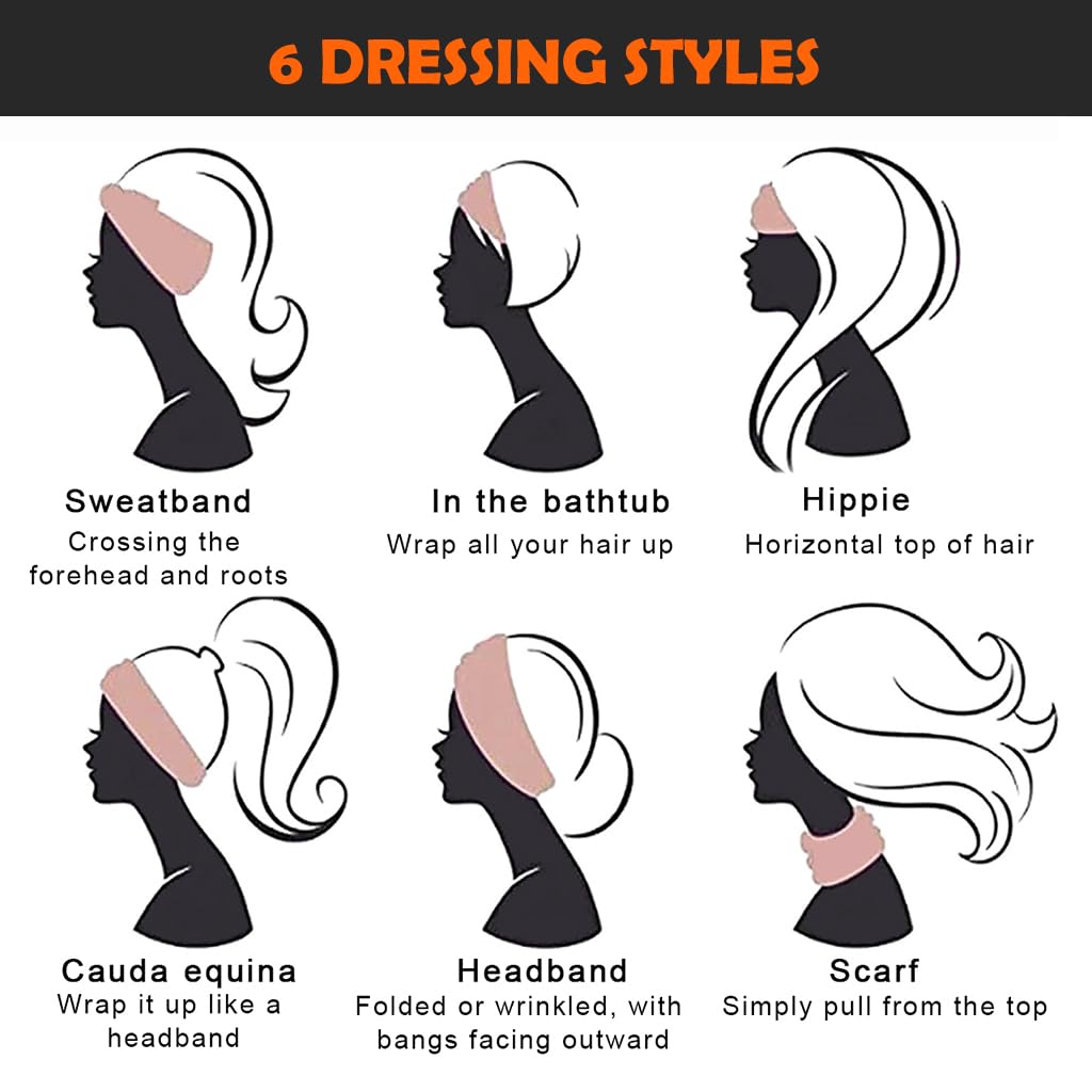 MAYCREATE Hair Bands for Women featuring Stretchy Secure Fit and Soft Fabric | 3pcs Gothic Skull Halloween Headbands