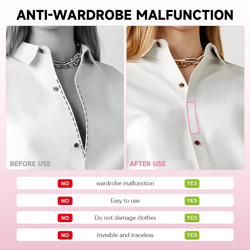 MAYCREATE Anti-Exposure Tape for Clothes featuring Double-Sided Adhesive 5.47 Yard Roll | Invisible and Skin-Friendly Modesty Fix