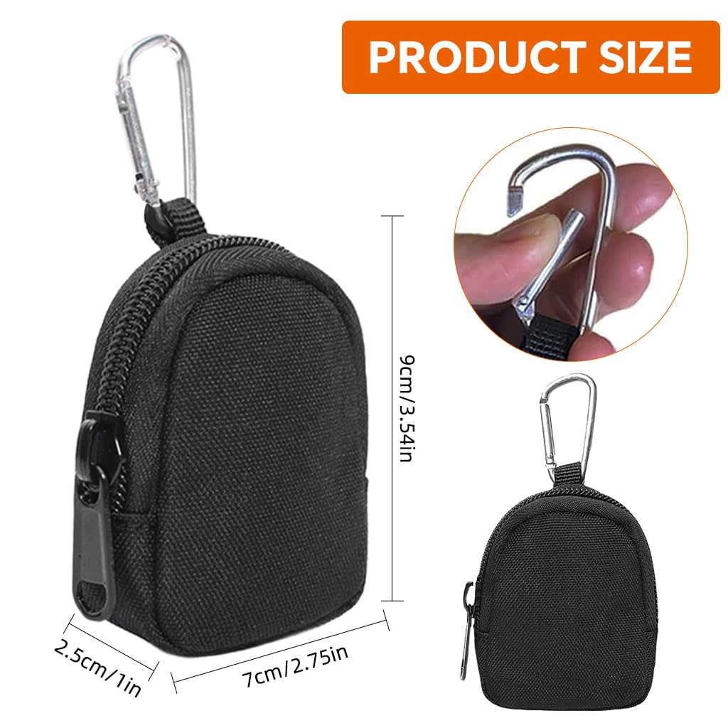 Proberos Coin Pouch for Everyday Carry featuring YKK Dual Slider Zipper and 9x7cm Oxford Cloth | Water Resistant Organizer for Coins and Earbuds