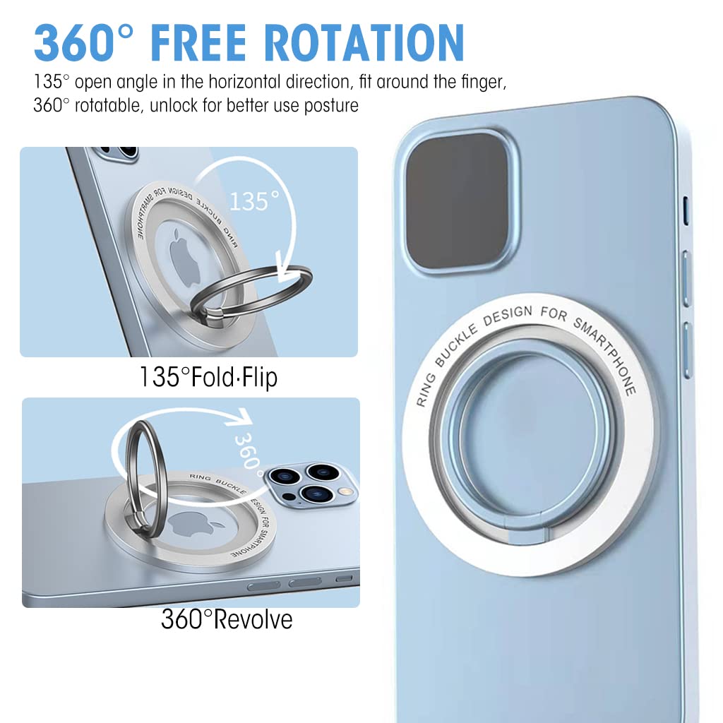 ZORBES Magnetic Phone Ring Holder for Magsafe with 2.2lbs Force featuring 360° Kickstand | Compatible with iPhone 17 16 15 14 13 Series