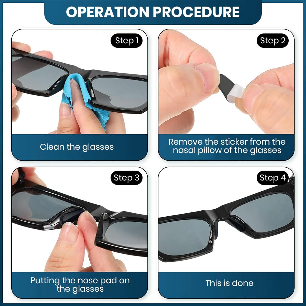 MAYCREATE Eyeglass Nose Pads Kit for Glasses Repair with Screwdriver and Tweezers 60 Pairs