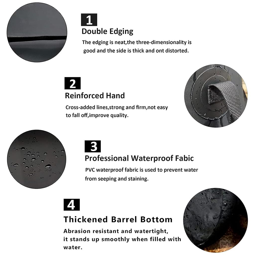 Proberos Collapsible Bucket for Camping and Fishing featuring Dual Handles | 20L PVC Foldable Pail