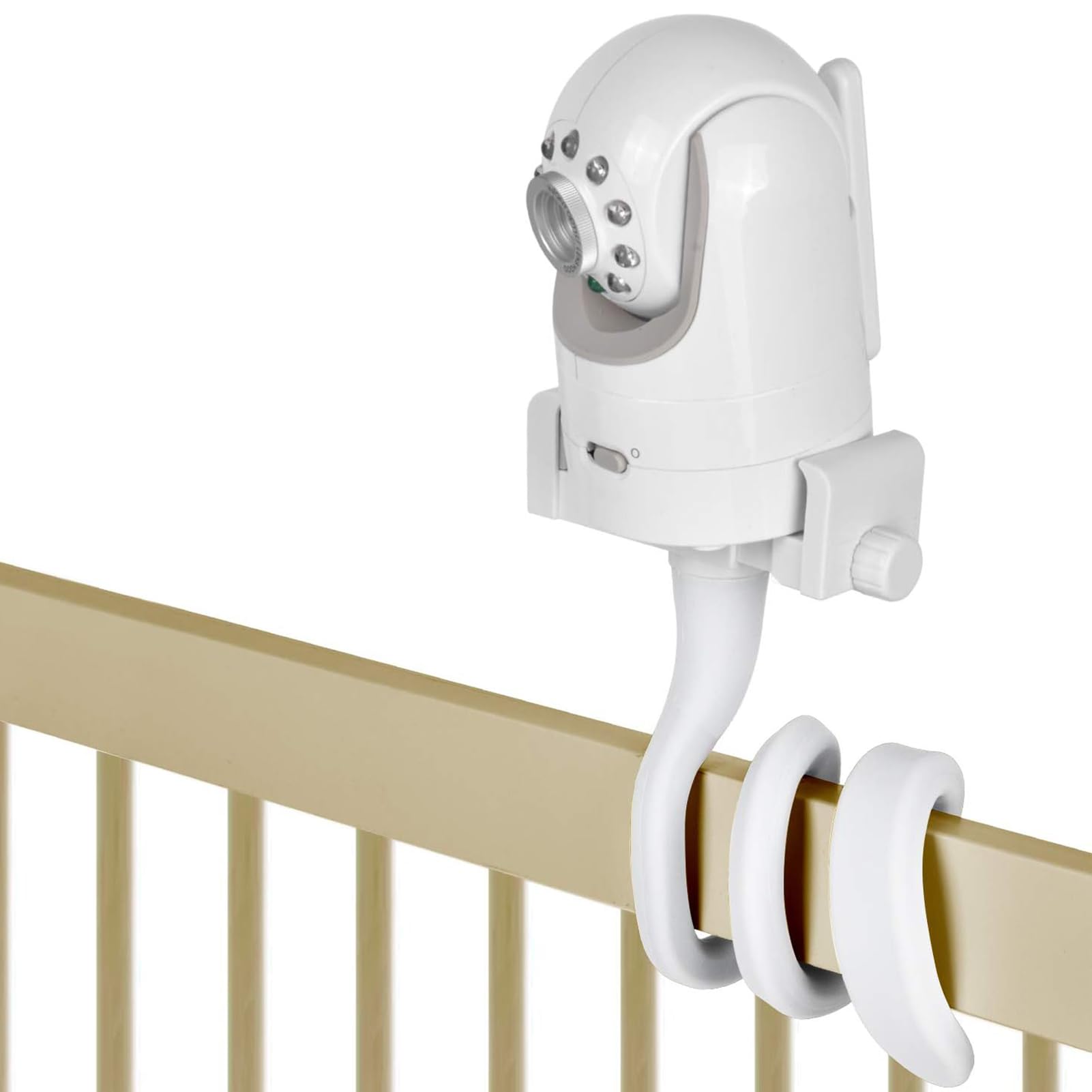 ZORBES Baby Monitor Mount Baby Monitor Holder Flexible Baby Camera Mount Compatible with Infant Optics DXR 8 & DXR-8 Pro and Most Other Baby Monitors, Attaches to Crib Cot Shelves