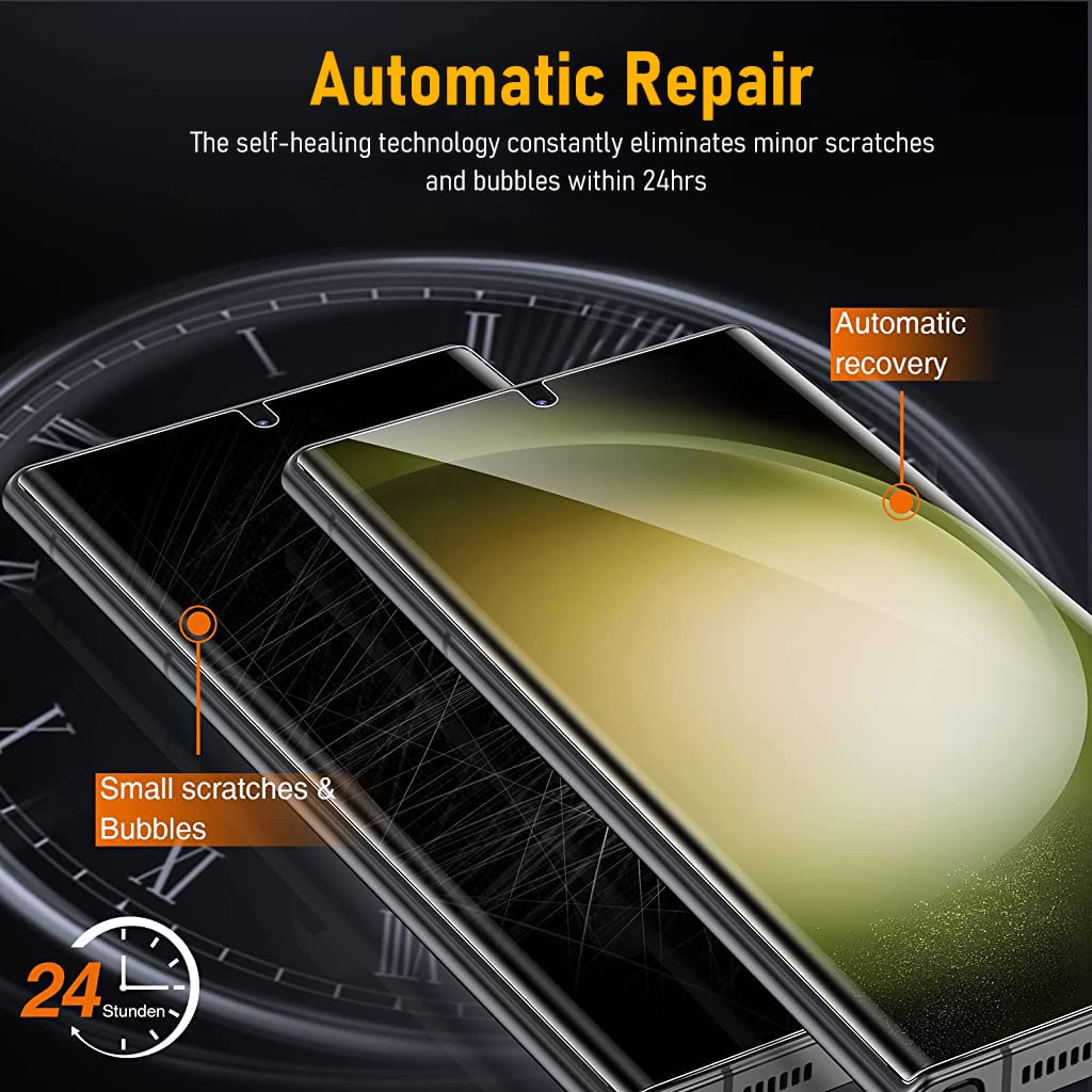ZORBES Screen Protector for Samsung Galaxy S23 Ultra with Self-Healing TPU Film | 2+2 Pack 6.8 in HD Clear Touch Sensitive Design