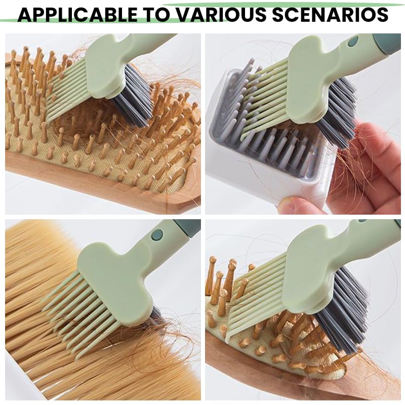ZIBUYU Cleaner Brush for Hairbrushes with 2 in 1 Dual Head Design | Removes Hair and Dust