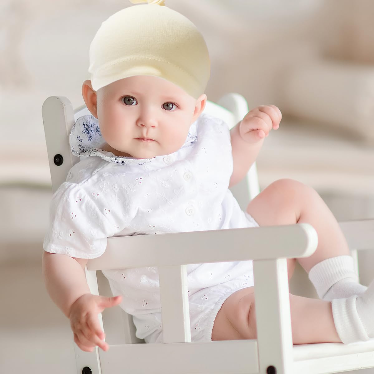 SNOWIE SOFT Baby Beanies for 0–6 Months with Stretchable Fit and Soft Cotton Warmth | Ideal Newborn Winter Hats