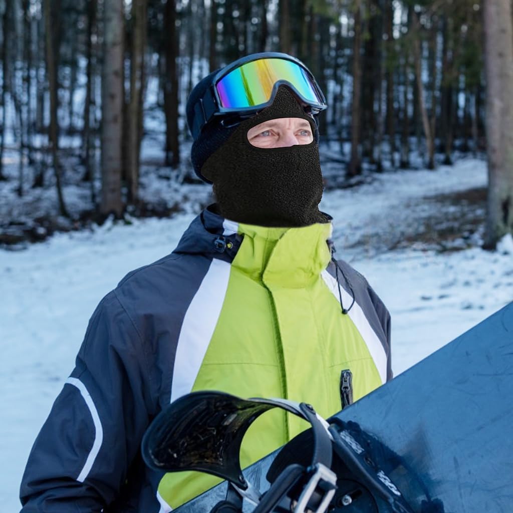 Proberos Balaclava for Winter Outdoor Activities with Windproof Thermal Fleece | Full Face and Neck Coverage for Men and Women