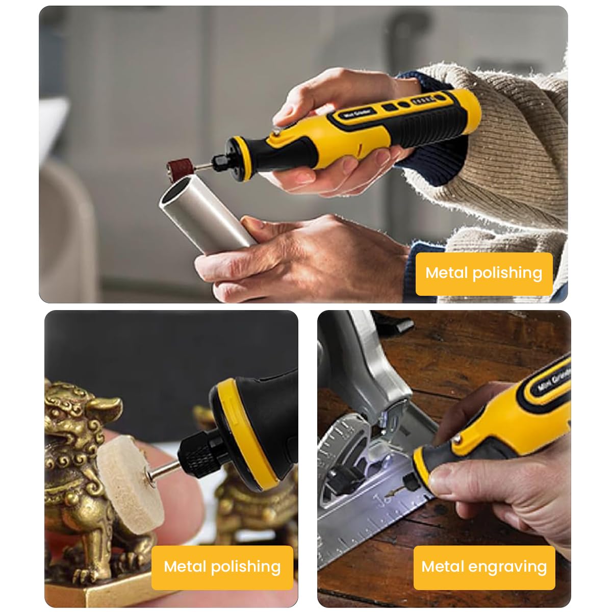 Serplex Electric Engraving Pen Kit for Wood Stone Metal Jewelry with 58 Accessories and LED Display | 7.2V 1100mAh Cordless Rotary Tool