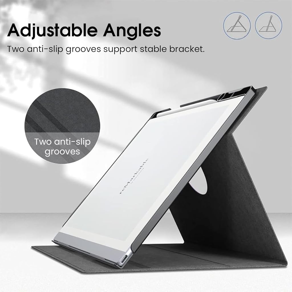 ZORBES® Case for Remarkable 2 Paper Tablet Protective Case for Remarkable 2 Cover Adjustable Viewing Angles & Pen Holder Design, Sleek Folding Cover for Remarkable Tablet 2 10.3