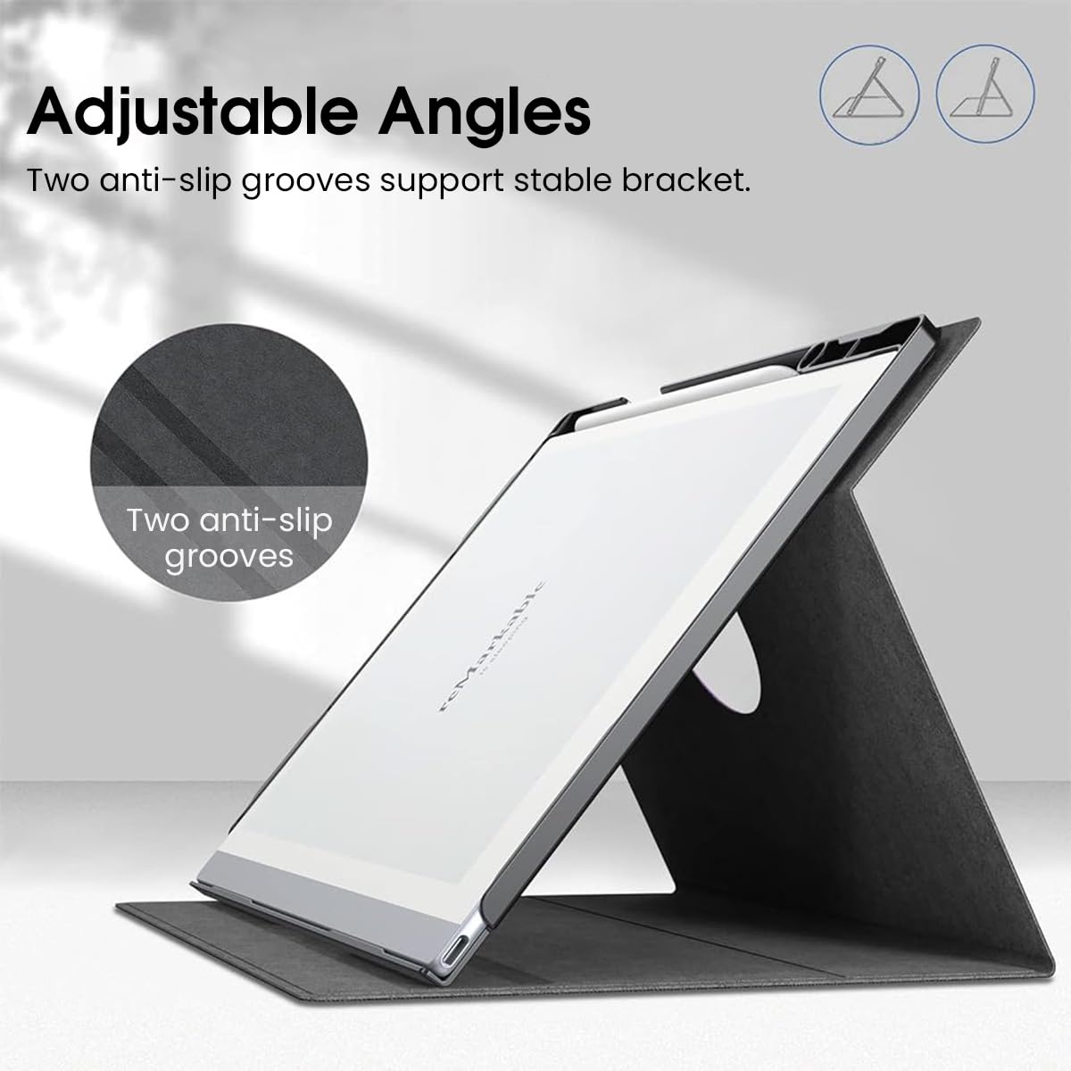 ZORBES Case for reMarkable 2 Tablet 10.3 in with Pen Holder and Adjustable Viewing Angles