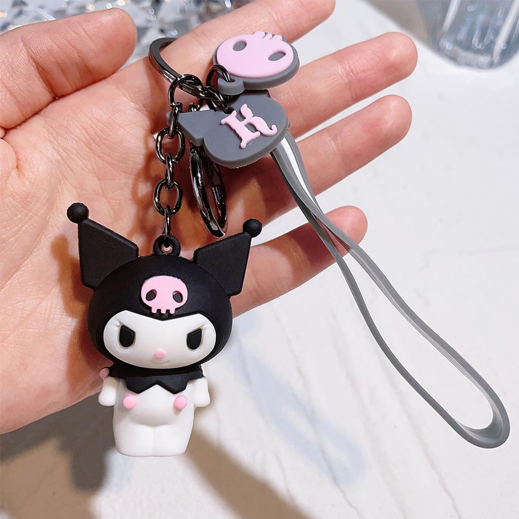 PALAY Keyrings featuring Kawaii Sanrio Melody and Kuromi PVC Charms | Cute Gift for Girls