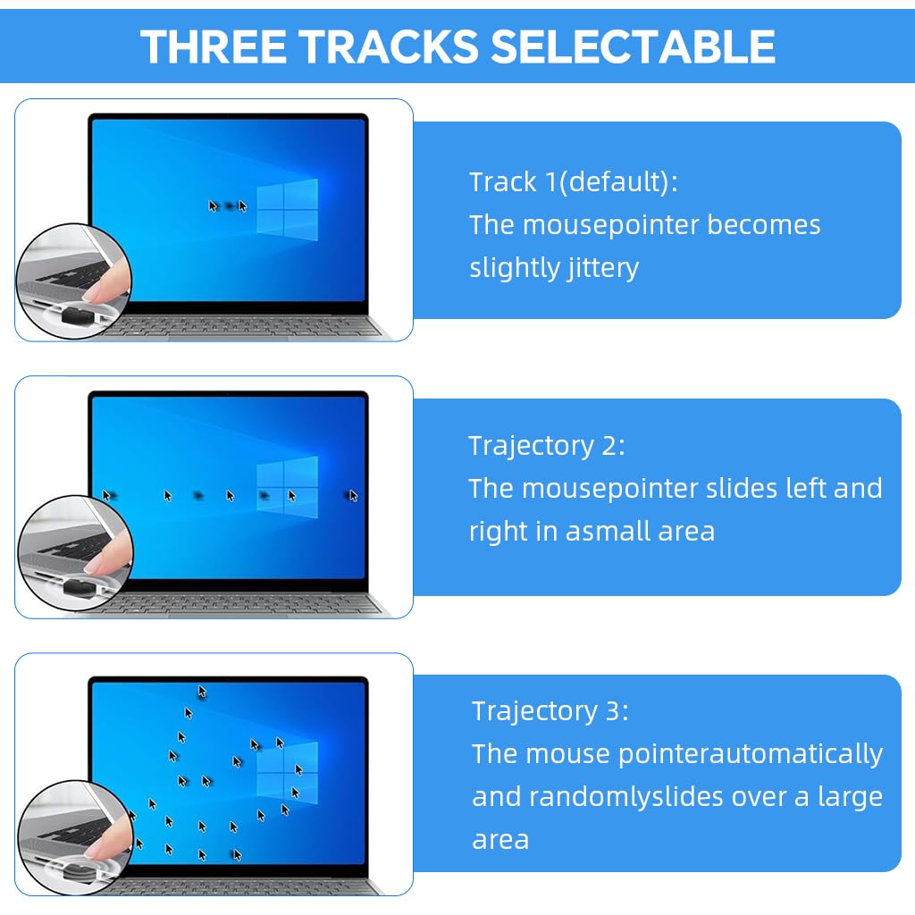 ZORBES Mouse Jiggler for Telecommuting with Switch and 3 Motion Modes | 2Pcs USB Plug and Play