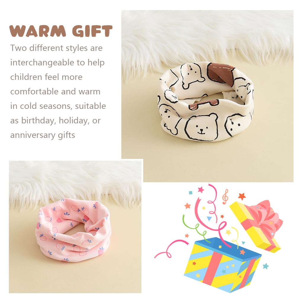 SNOWIE SOFT Baby Scarf Set for Outdoor Wear featuring 37x21 cm Stretch Cotton | Cute Neck Warmer and Headband for Toddlers