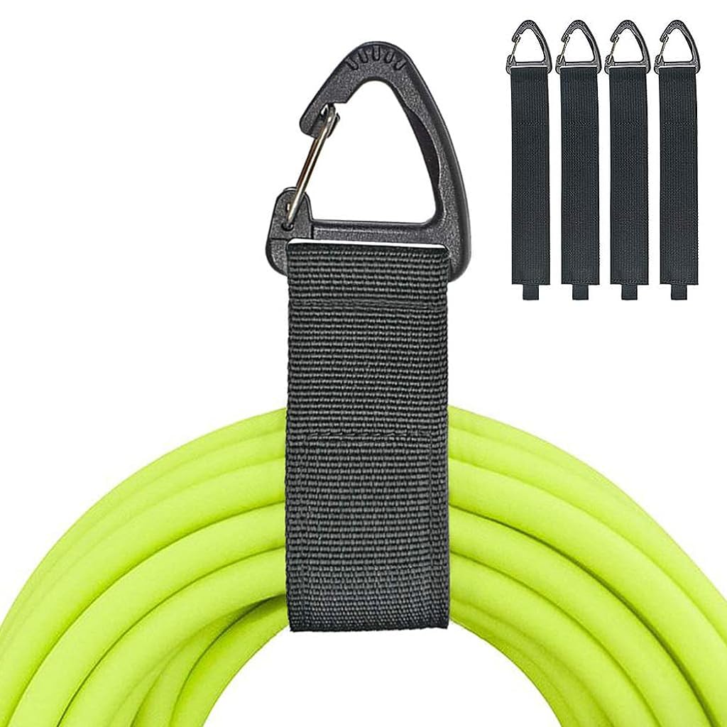 HASTHIP Storage Straps for Garage Organization with Triangle Buckle and 50lbs Capacity | 4 Pack Heavy Duty Nylon Extension Cord Holder