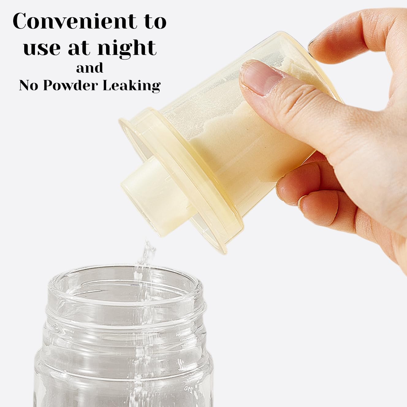 SNOWIE SOFT Baby Milk Powder Container for Travel with Seal Lid and 5×80ml BPA‑Free Cups
