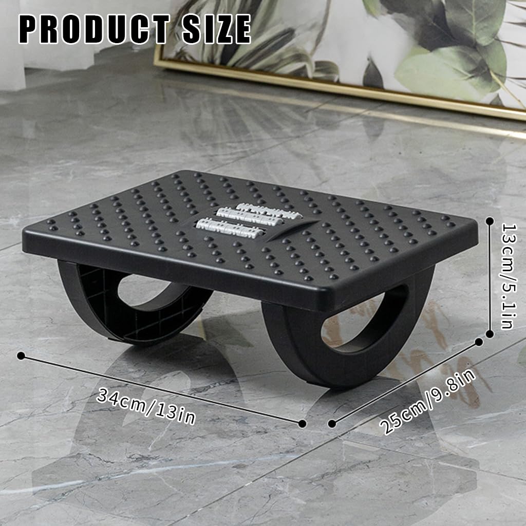 HASTHIP Foot Rest Under Desk Multifunction Swingable Foot Rest for Office Chair Ergonomic Foot Stool with Massage Texture and Roller Relieve Stiffness, Numbness Promote Leg Circulation