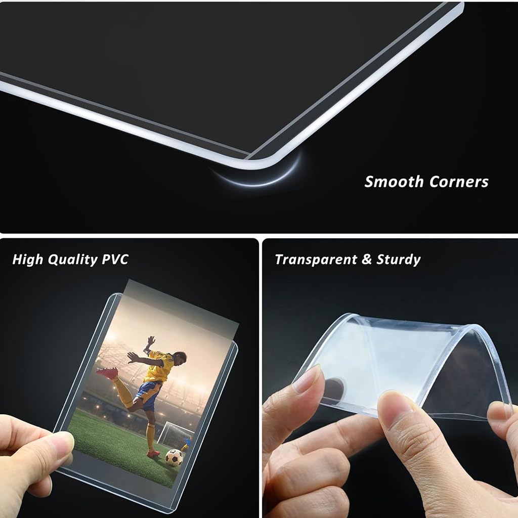 30pcs 35PT Clear Card Sleeves for Trading Cards with Top Loading Design | 77x101mm PVC Protectors