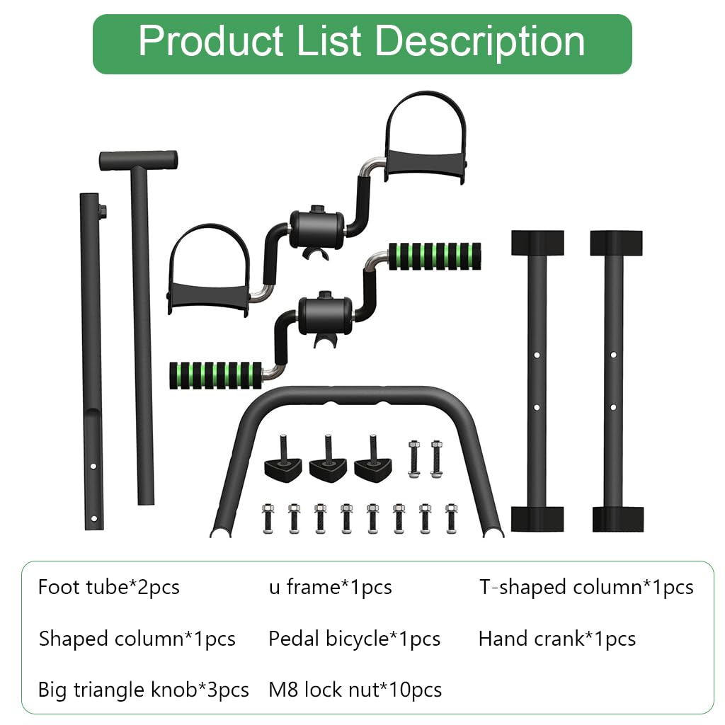 Optifit Pedal Exerciser Bike for Home Workout with Dual Hand Rockers and Adjustable Resistance