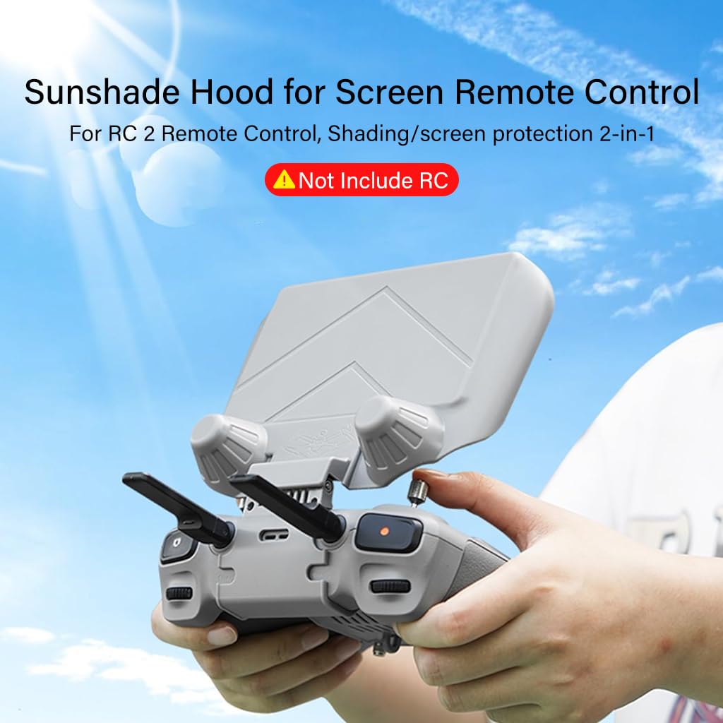 ZORBES Screen Sun Visor Protection Case for Mini 4 Pro RC with 180° Flip Cover | Grey