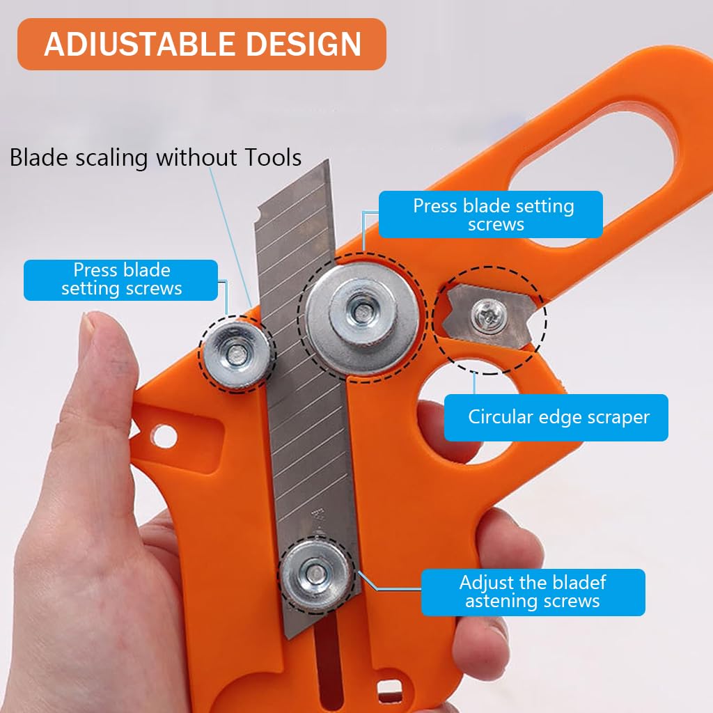 Serplex® Woodworking Edge Trimmer, Edge Cutter Tool with 10Pcs Blades, Adjustable Woodworking Hand Trimming Tool for Wood Edge Banding