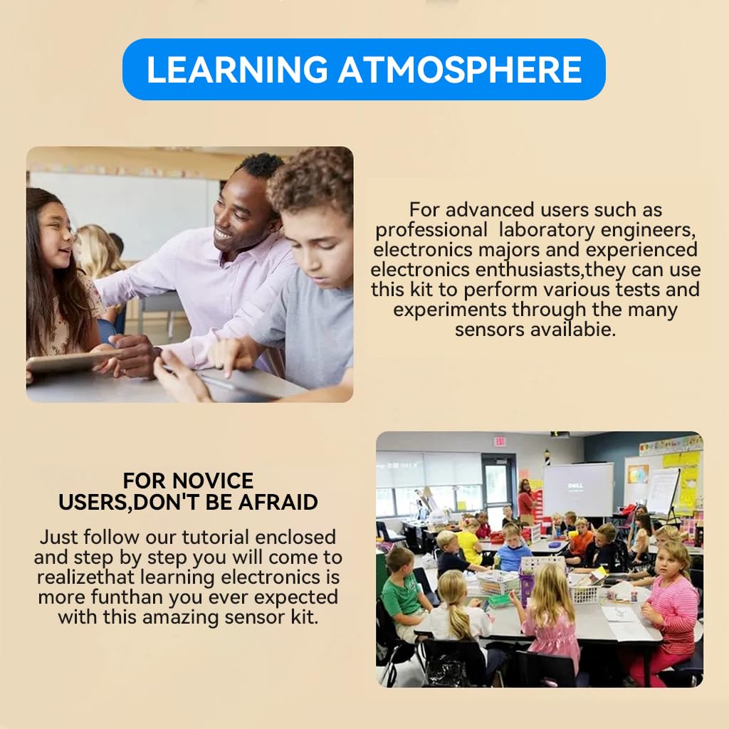 Serplex UNO Starter Kit for Learning and Prototyping with 400 Hole Breadboard & Sensors