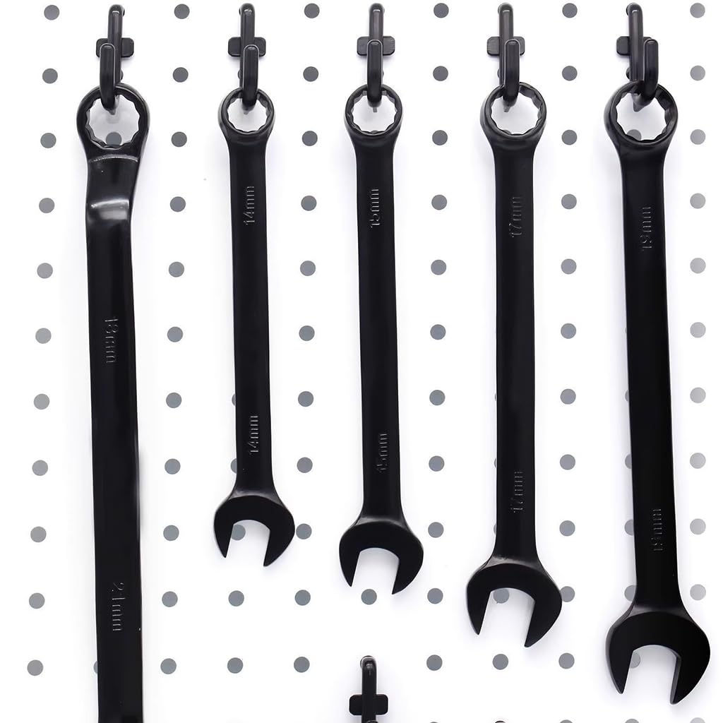 Serplex Pegboard Hooks for 6mm Hole Boards featuring 4.5cm J Shape Plastic Design | 50Pcs Set