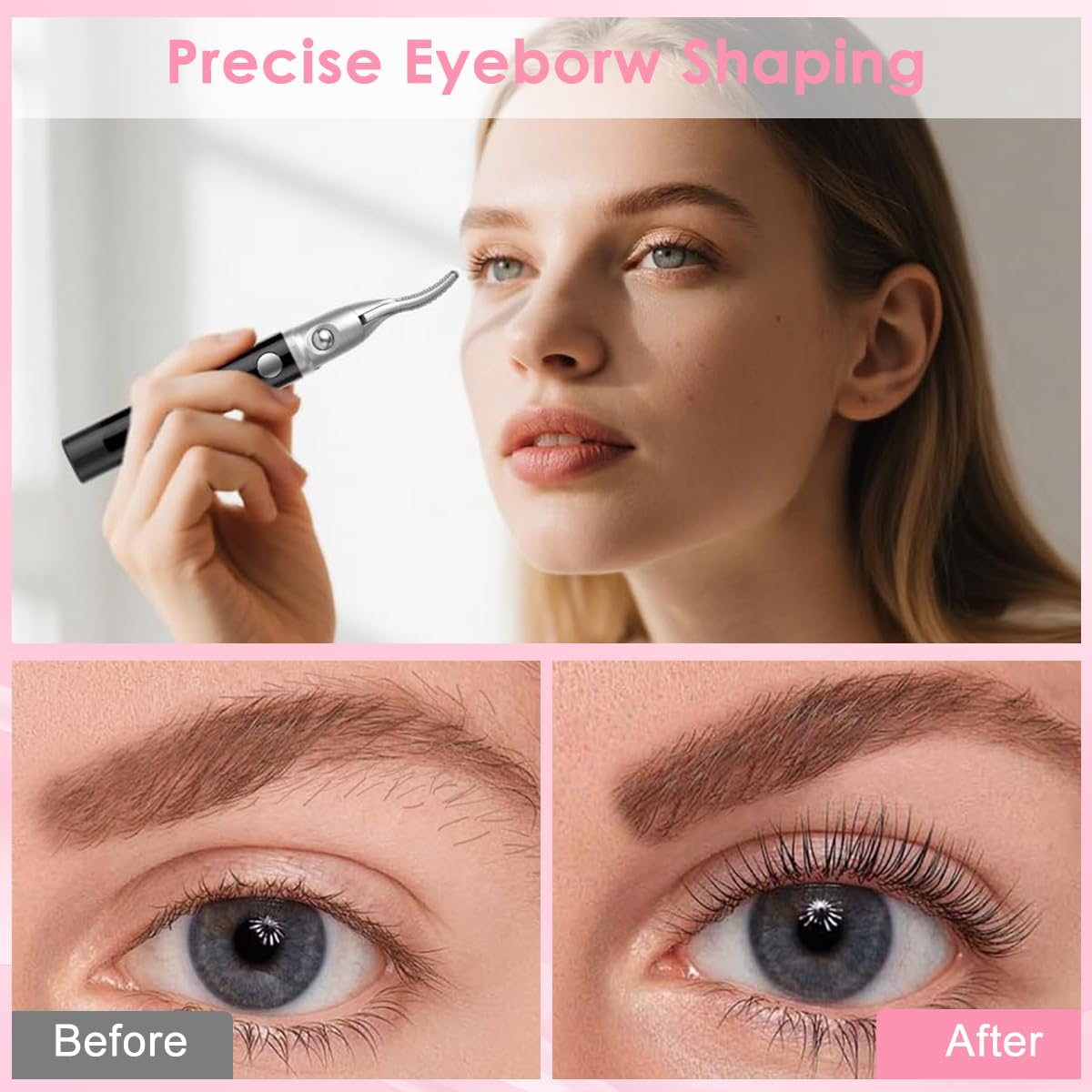 ZIBUYU Heated Eyelash Curler for Lashes and Brows with 2 Temperature Modes | USB Rechargeable