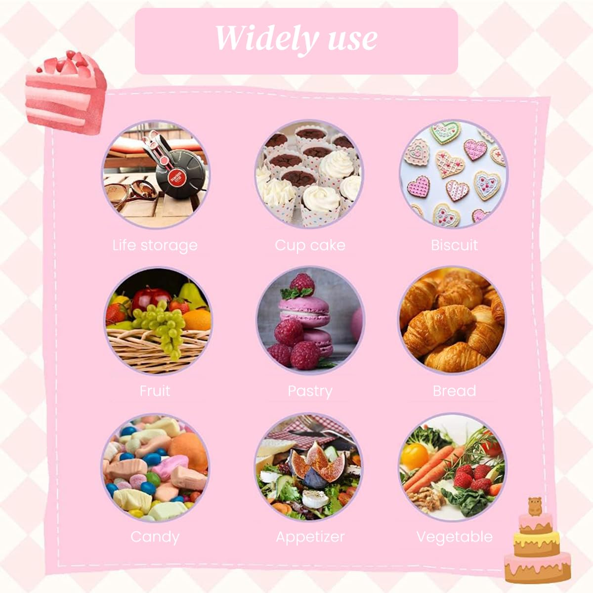 Supvox 3 Tier Cake Stand for Parties and Weddings with Lifting Handle and PP Material | 14.5 in Dessert Display