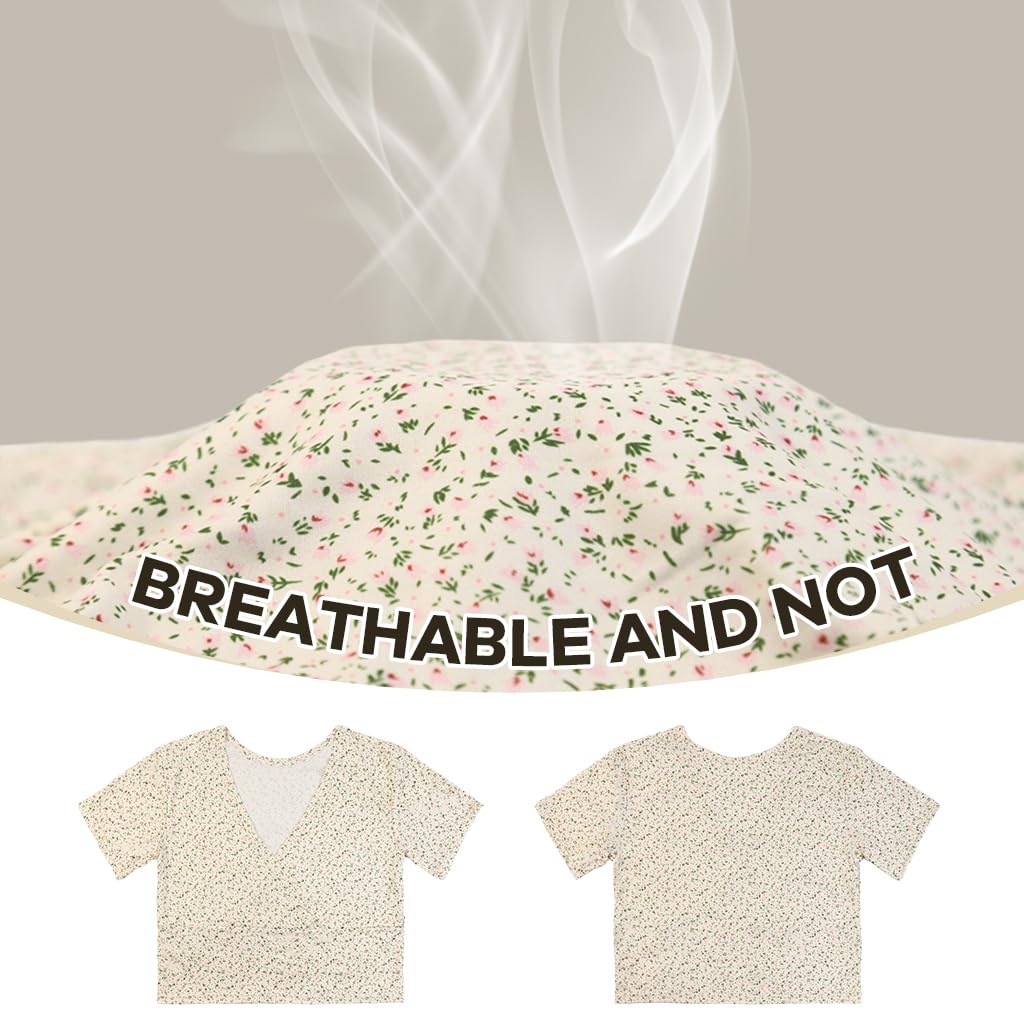 PALAY Women V Neck Floral Shirt for Summer Outings featuring Slim Fit and Dacron Fabric