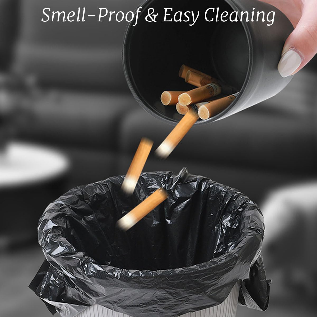 ZIBUYU Car Ashtray for Cigarette with 13x7.5x6cm Water Tank featuring Quick Extinguish | ABS Material for Car Home Office Use