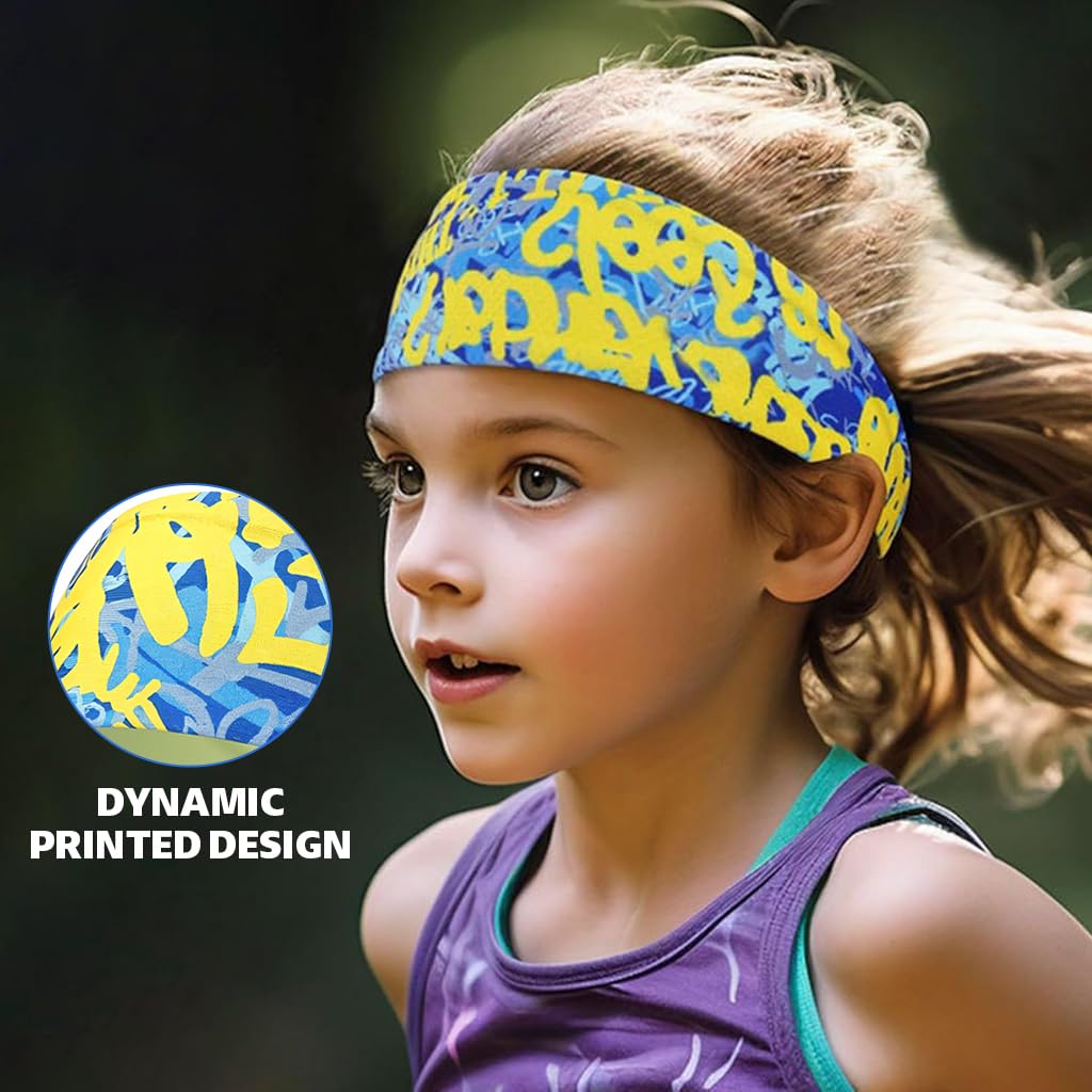 Proberos Sport Headband for Kids with Quick Dry Sweat Absorption | 3PCS Polyester Set