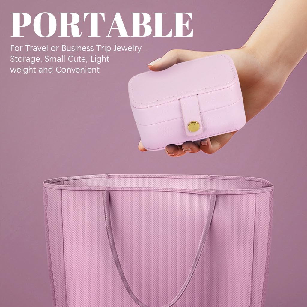 MAYCREATE Travel Jewelry Box for Women featuring Removable Ring Holder and Plush Lining | Compact Organizer for Earrings and Necklaces