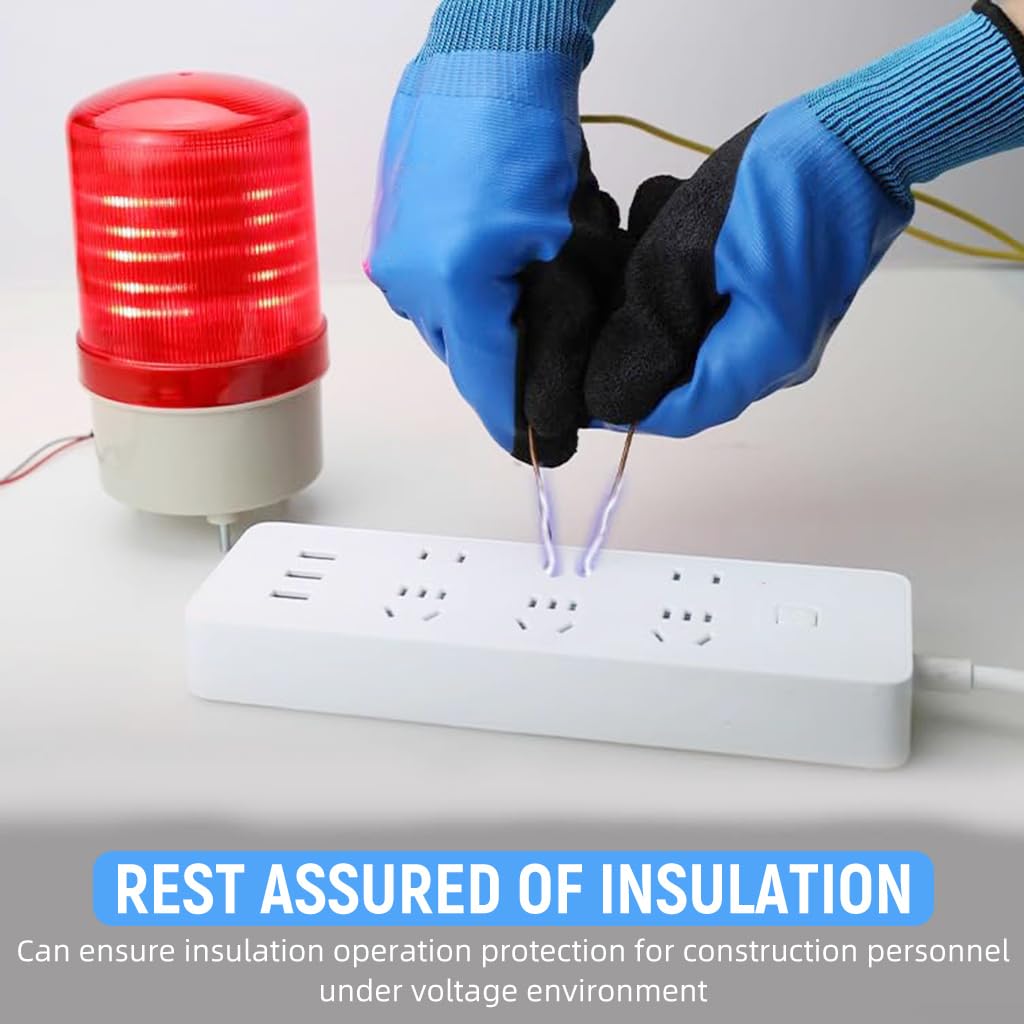 Serplex Electrical Insulated Gloves for Electrician Work with 1000V Resistance and Full Palm Rubberization