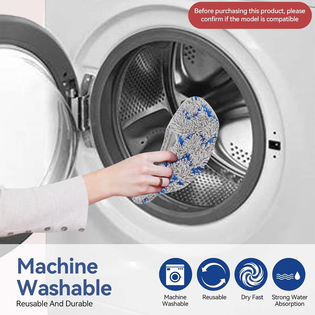 HASTHIP Mop Cloth Replenishment Kit for DEEBOT T20 Omni Series featuring Absorbent Reusable Microfiber Pads | 4Pcs Replacement Accessory Set