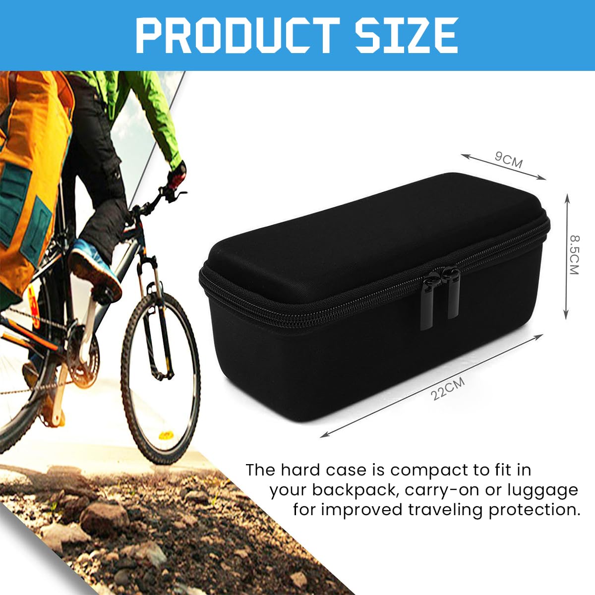 ZORBES Carry Bag for JBL Flip 5 with EVA Hard Shell and Mesh Pocket | Travel Protective Case