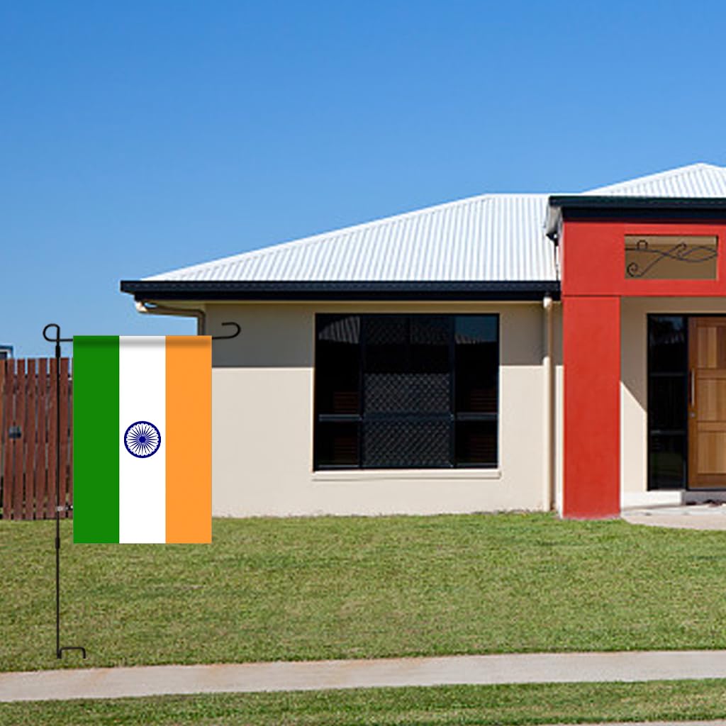 Optifit Flag Stand for Garden and Yard Decorations featuring 34.3 in Metal Rod and Anti Wind Clips