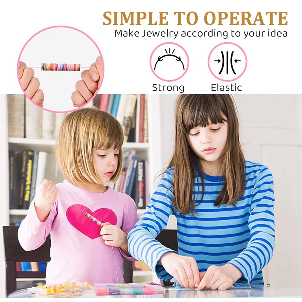 SANNIDHI Clay Beads Kit for Bracelet Making with 24 Grid Organizer and Charms | DIY Jewelry Set for Kids and Adults