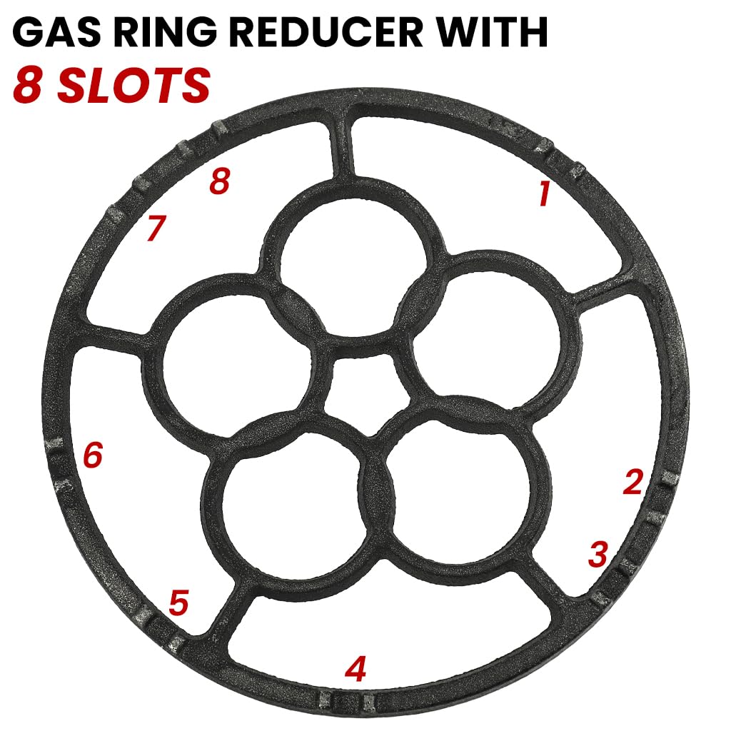 Supvox Gas Saver Stand for Wok Stability with 8 in Cast Iron Support Ring | Even Heating