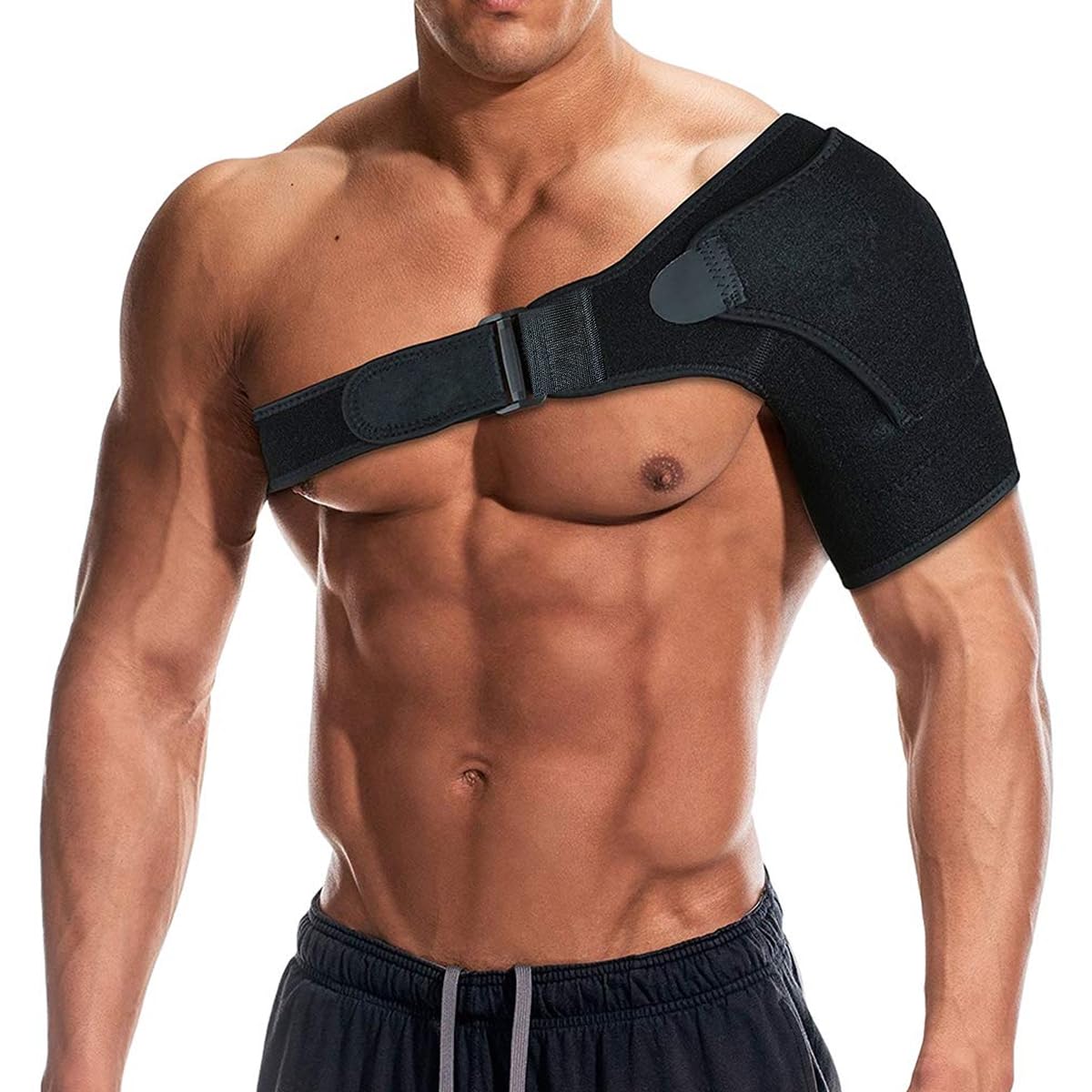 HANNEA® Shoulder Support Brace Adjustable Compression Shoulder Brace for Man Women Wearable Shoulder Brace for Recovery, Pain Relief, Dislocation, Bursitis