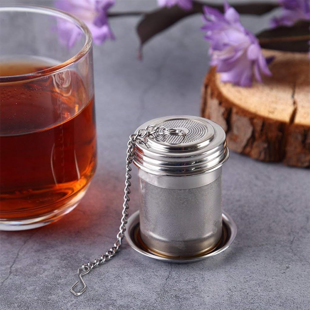 Zeitel Tea Infuser for Loose Leaf and Herbal Teas with Fine Mesh Tray 41x56mm | 304 Stainless Steel
