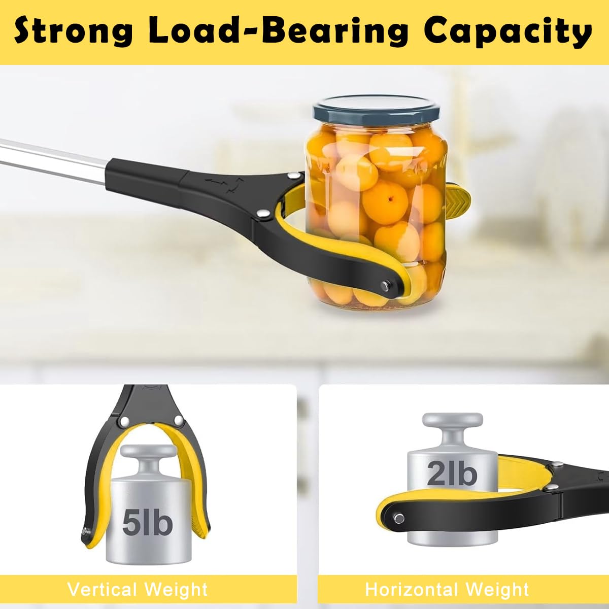 HASTHIP Grabber Reacher Tool for Litter and Household Use with 32.6 in Reach and Magnet | Foldable Aluminum Design for Elderly