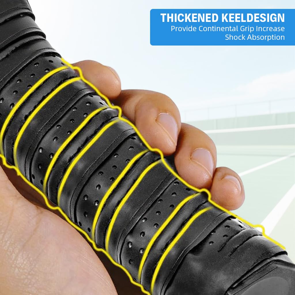 Proberos Pickleball Paddle Grip Tape 2 pcs for Tennis and Badminton featuring Non Slip PU Surface | Sweat Absorbent and Easy Replacement