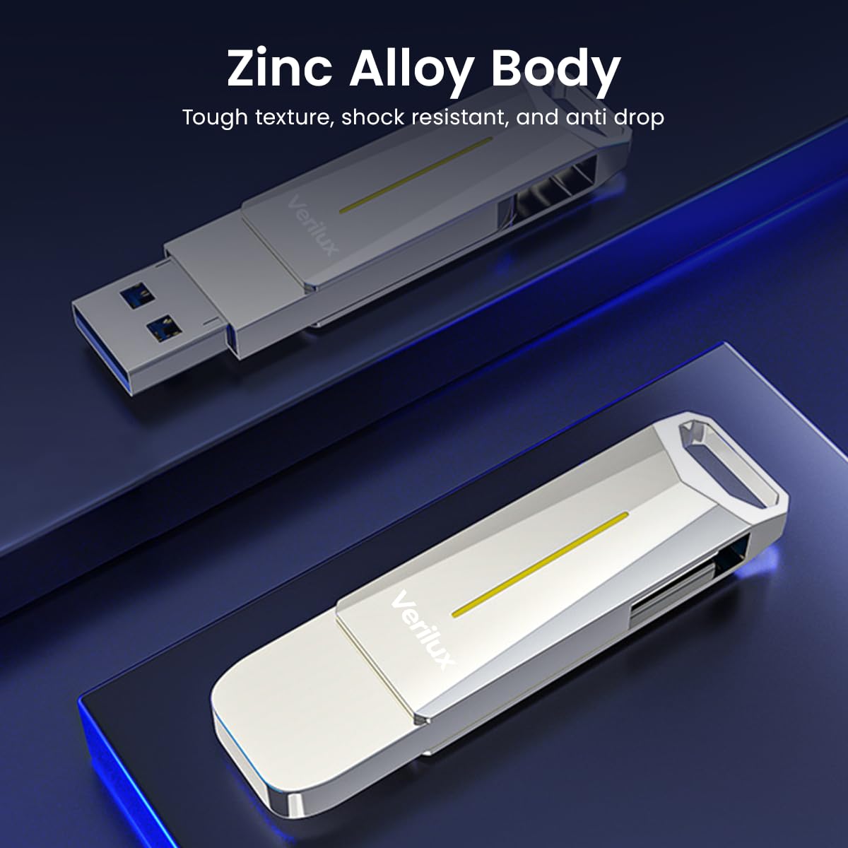 Verilux USB Flash Drive 64GB USB 3.2 for Laptop and Travel | High Speed Reading & Writing