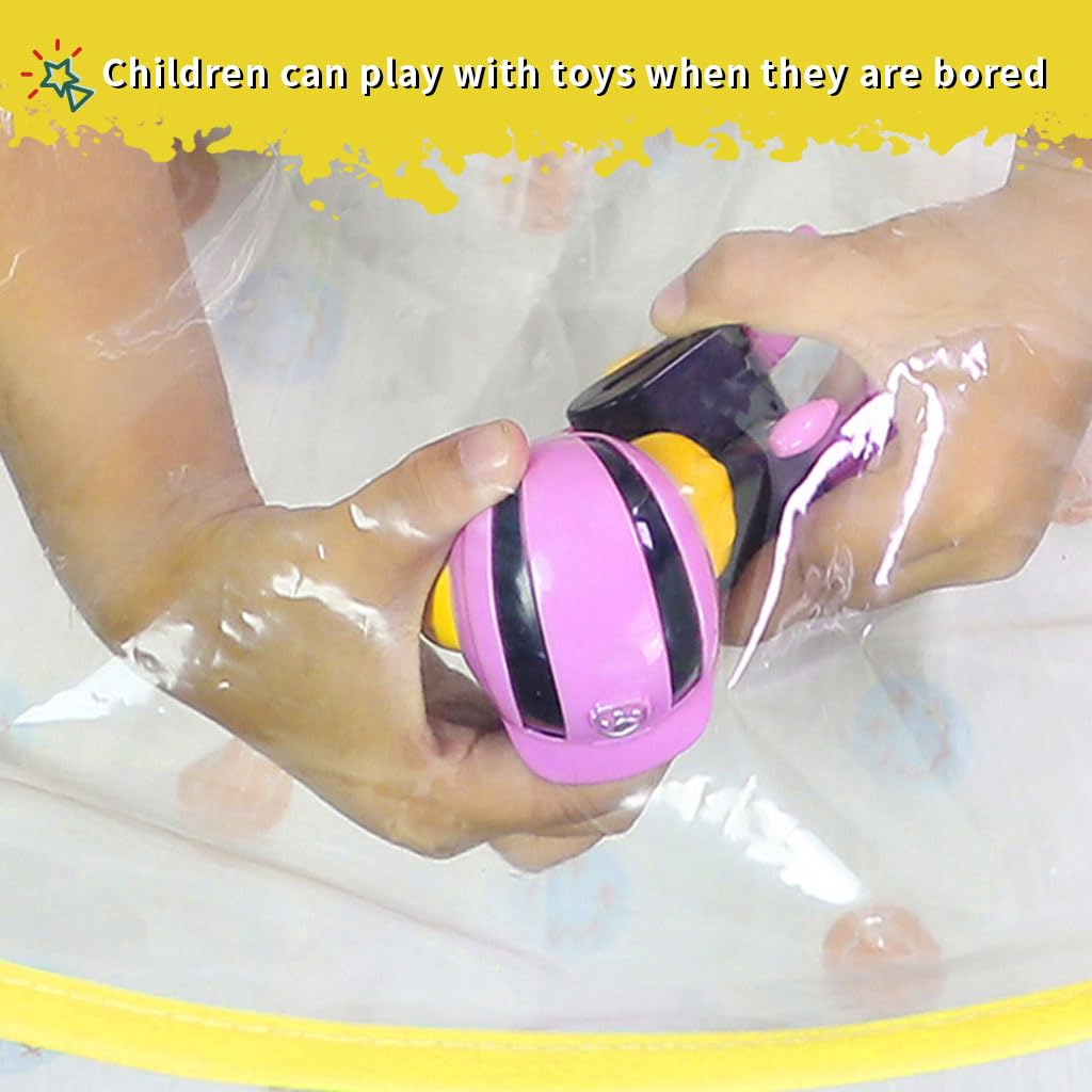 SNOWIE SOFT Hair Cutting Cape for Kids with Clear Front Window and 60cm Diameter | Foldable Waterproof PE Cape for Home or Salon Use