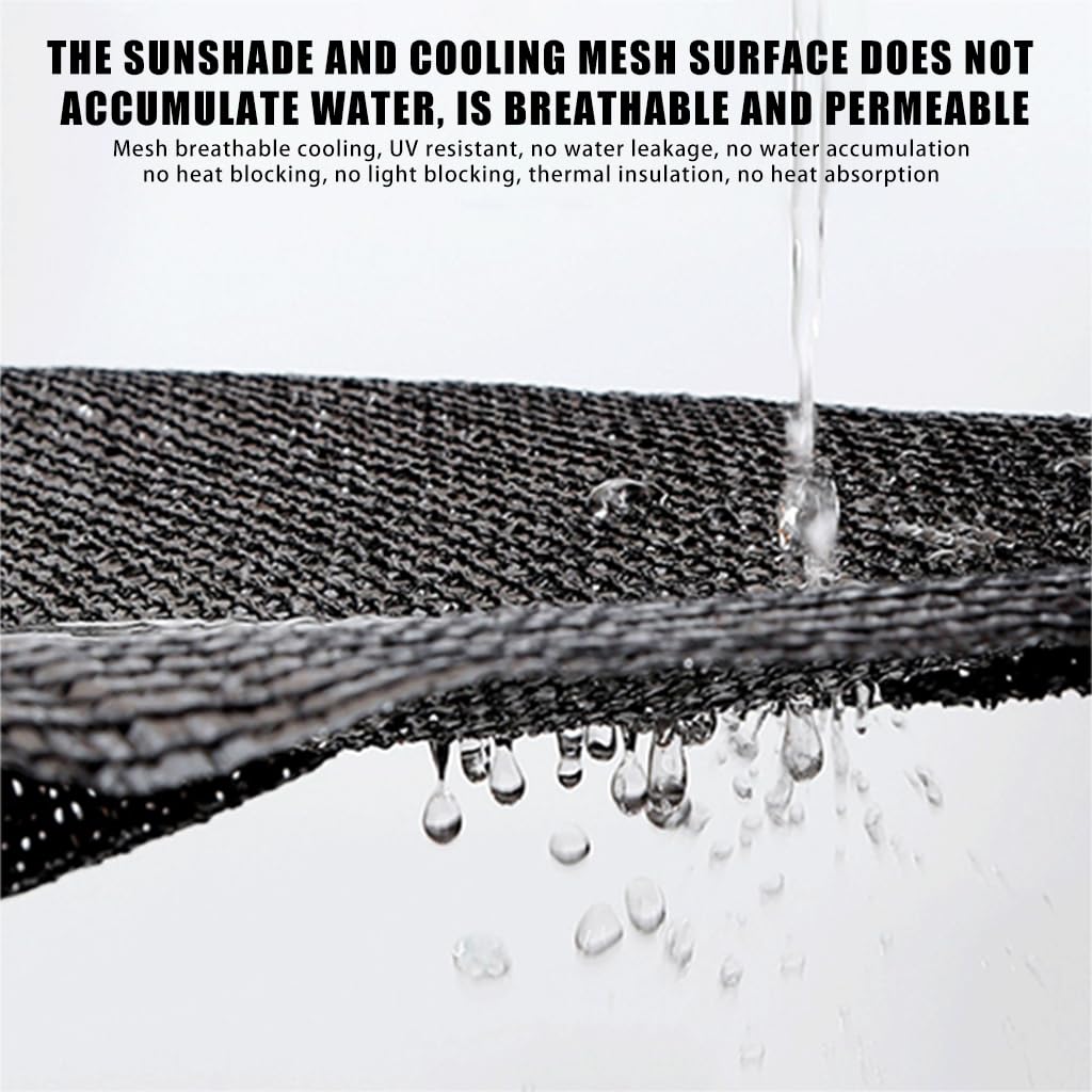 HASTHIP Garden Sun Shade Sail for Patio and Plants featuring 2×3m HDPE UV Cloth | Black