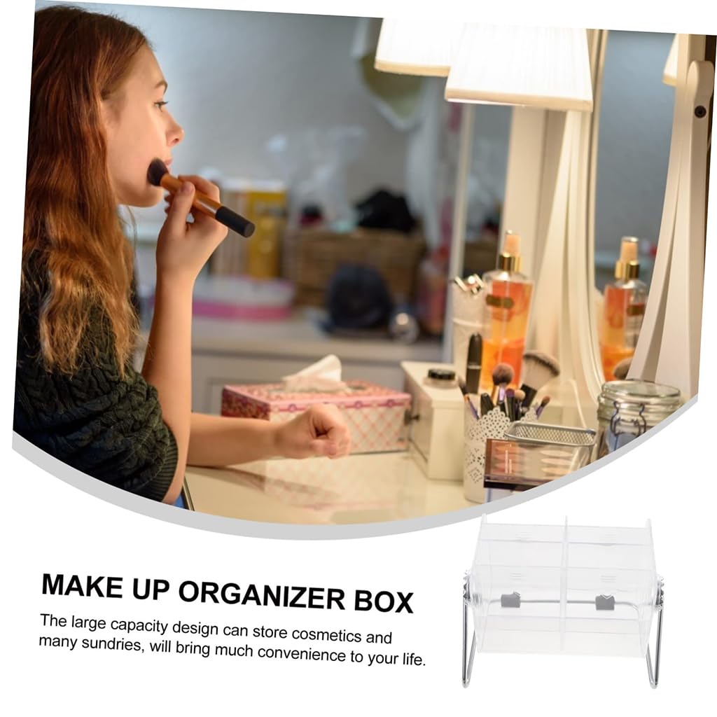 Zibuyu Clear Acrylic Remote Holder for Desk and Table featuring Adjustable Metal Stand | Multi-Functional Organizer for Home and Office