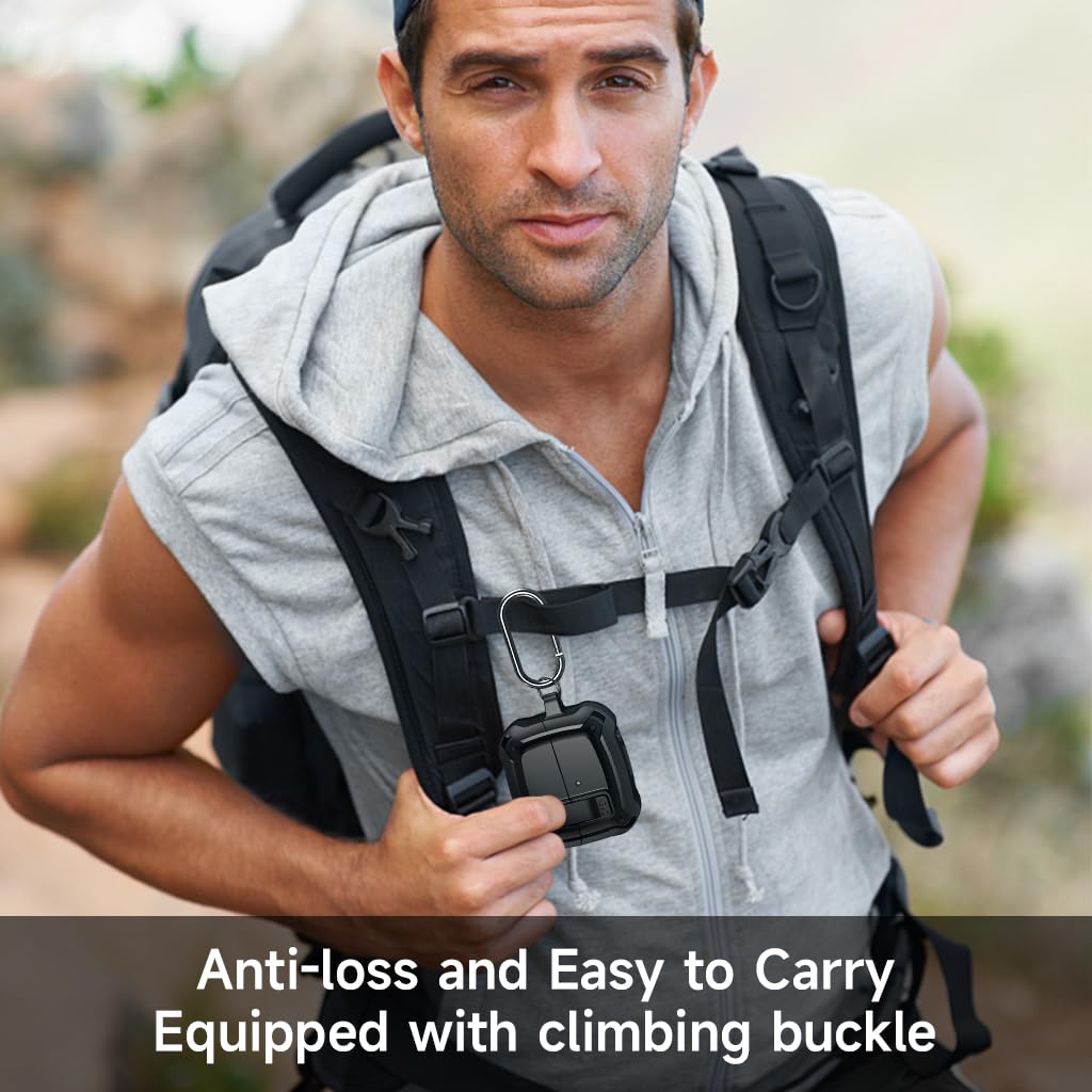 ZORBES Earbud Charging Case Cover for Galaxy Buds 3 Pro featuring Safety Lock and PC Shell | Wireless Charging and Carabiner