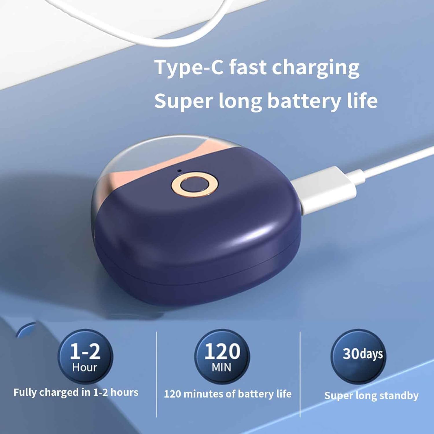 ZIBUYU Electric Nail Cutter for adults with 2-speed trimming and 300mAh rechargeable battery | ergonomic design