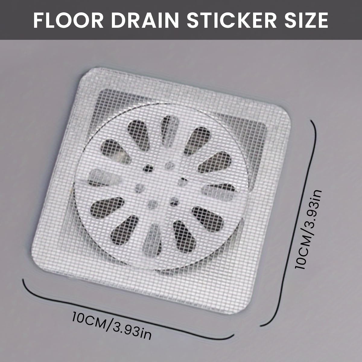 HASTHIP® 10Pack Disposable Shower Drain Hair Catcher, Drain Hair Catcher Waterproof Mesh Stickers for Bathroom Accessories, Apartment Essentials for Kitchen, Sink, Bathtub (4