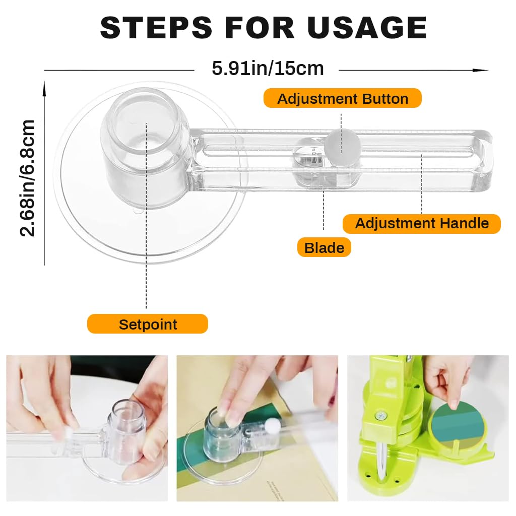 HASTHIP Badge Making Machine 58mm for DIY Crafts with Circle Cutter & 100Pcs Kit | Ideal for Beginners